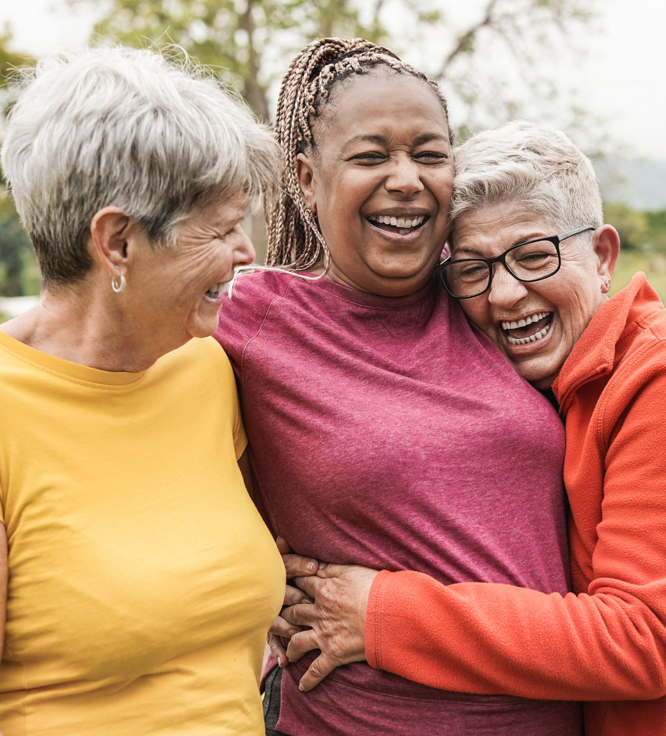 women smiling